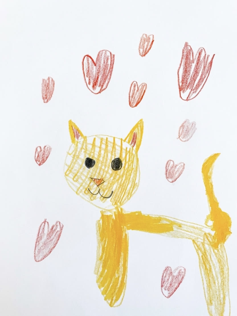 Cat and Hearts