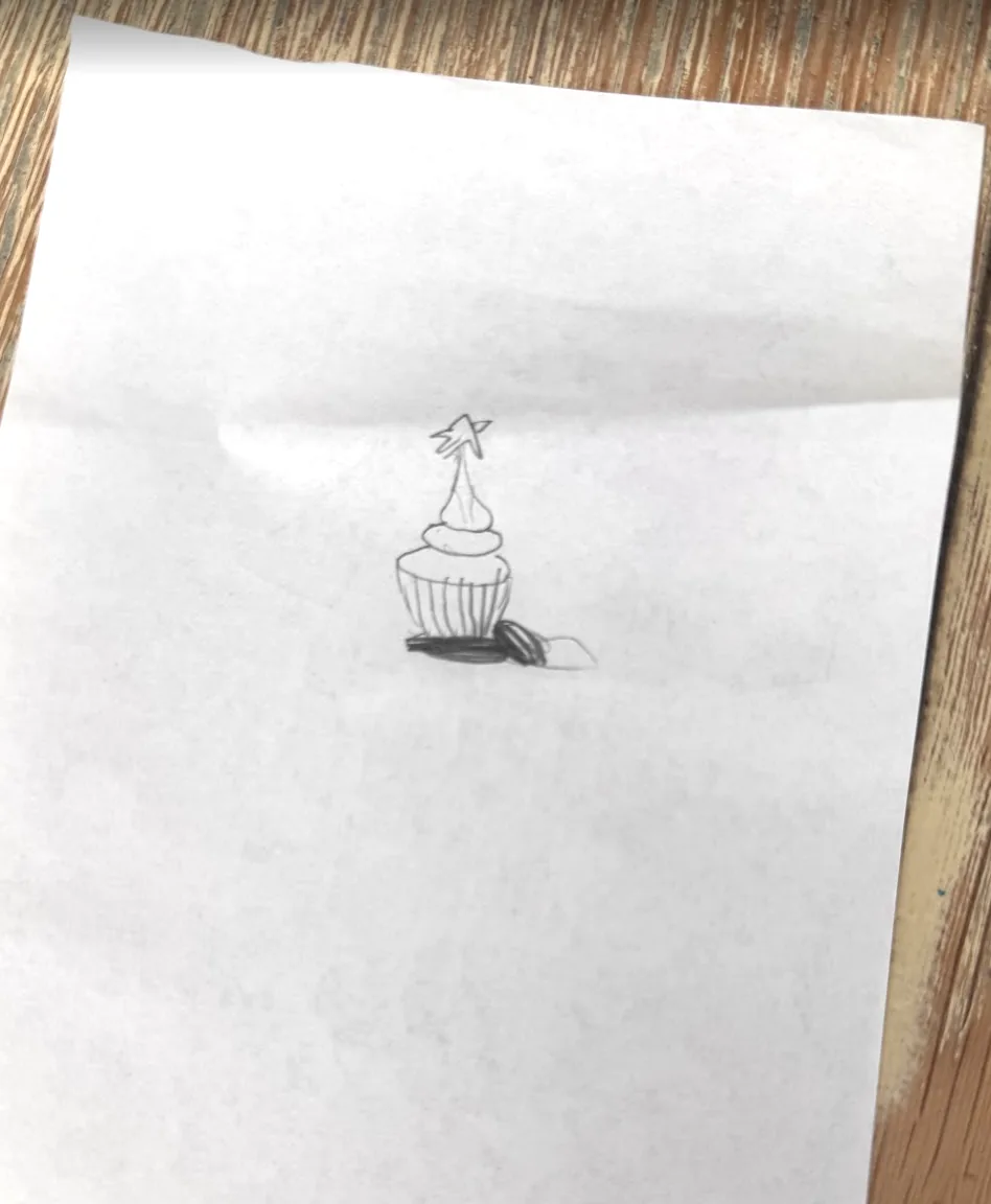 Sprinkle Cupcake — before Magic Cleanup